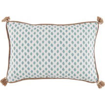 Online Designer Bedroom D1023 - SAHARA MINERAL LUMBAR PILLOW W/ TASSELS & BURLAP PIPE