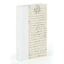 Online Designer Hallway/Entry Cream Faux Croc Decorative Book