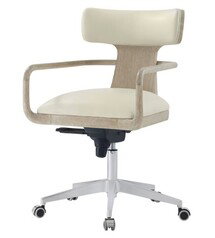 Online Designer Home Office Repose Wooden Upholstered Study Chair
