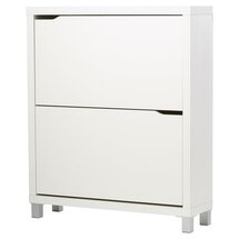 Online Designer Combined Living/Dining Muoi 12-Pair White Shoe Storage Cabinet