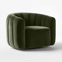 Online Designer Living Room Fitz Channeled  Swivel Chair - Set of 2