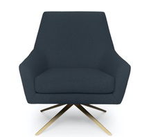 Online Designer Bedroom Spin Ink Blue Chair