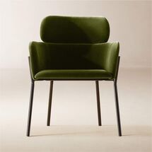 Online Designer Combined Living/Dining Azalea Green Velvet Dining Chair