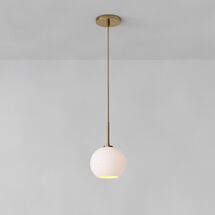Online Designer Bedroom Sculptural Glass Globe Pendant - Milk