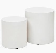 Online Designer Patio S/2 Nina Side Tables, Ivory