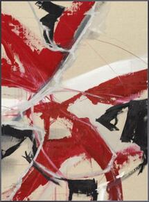 Online Designer Combined Living/Dining Red Splash Effect Custom Painting II