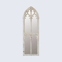 Online Designer Bedroom Giovanni Farmhouse Arched Window Accent Mirror