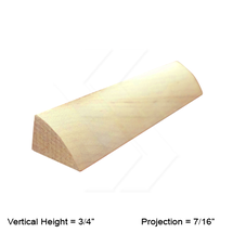 Online Designer Kitchen   Shoe Molding - (W-M-6) - Shaker II Maple Naval Shoe Molding