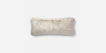 Online Designer Home Office Ivory Fake Fur Pillow