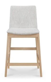 Online Designer Kitchen Deco Oak Counter Stool Light Grey