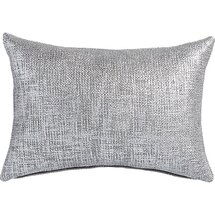 Online Designer Living Room Glitterati Silver 18"x12'' Pillow