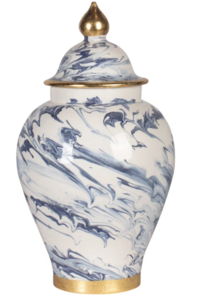 Online Designer Hallway/Entry Marina Blue Marble Temple Jar