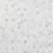 Online Designer Bathroom Asian Statuary 2" Hexagon Marble Mosaic Tile