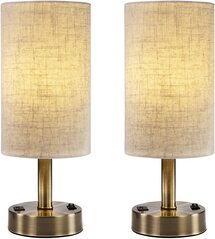 Online Designer Bedroom USB Bedside Lamp (Set of 2) DEEPLITE Table Lamp with 5V/2A USB Charging Port