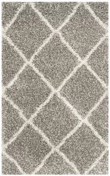 Online Designer Living Room Duhon Shag Gray/Ivory Area Rug