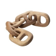 Online Designer Combined Living/Dining Nielson Hand-Carved Chain 5 Link Sculpture