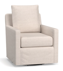 Online Designer Combined Living/Dining Ayden Square Arm Slipcovered Swivel Glider