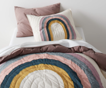 Online Designer Bedroom Asha Rainbow Organic Cotton Kids Full/Queen Quilt