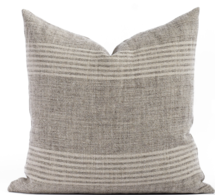 Online Designer Combined Living/Dining Brooklyn Stripe 22x22 Pillow, Chocolate