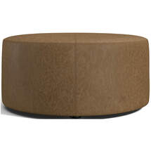 Online Designer Bathroom Highland 36" Round Leather Ottoman