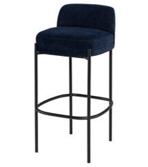 Online Designer Living Room Navy Stuffed Cushion Stool