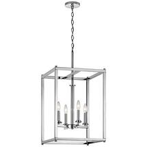 Online Designer Combined Living/Dining Kichler Crosby 16" Wide Dual-Chrome 4-Light Foyer Pendant 