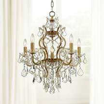 Online Designer Combined Living/Dining Crystorama Filmore 23" 6-Light Traditional Gold and Crystal Chandelier