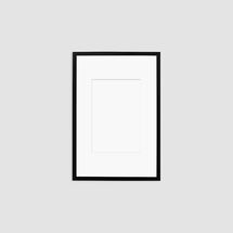 Online Designer Combined Living/Dining Simply Framed Oversized Gallery Frame – Black/Ma