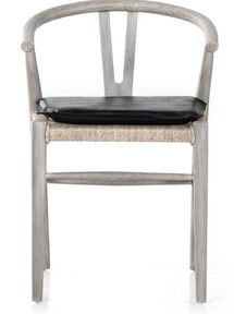 Online Designer Combined Living/Dining Muestra Dining Chair W/ Cushion Pebble Black 