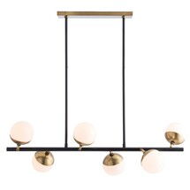 Online Designer Combined Living/Dining Spherical Opal Glass Chandelier