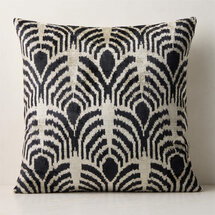 Online Designer Bathroom Ada Turkish Silk Throw Pillow with Down-Alternative Insert 23"x23"