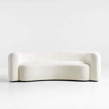Online Designer Living Room Hugger Curved Boucle Sofa by Leanne Ford
