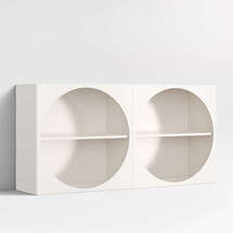 Online Designer Nursery Twiggy 30" Modular Glossy Ivory Kids Open Bookcases, Set of 2