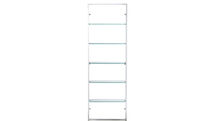 Online Designer Home/Small Office Tesso Chrome 84" Wall Mounted Bookcase