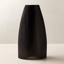 Online Designer Home/Small Office KINSALE BLACK TEAK WOOD VASE