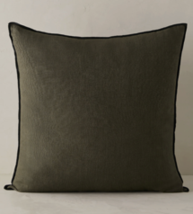 Online Designer Bedroom Carys Contrast Linen Pillow