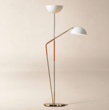 Online Designer Living Room Pavo Champagne Brass Double Floor Lamp