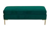Online Designer Living Room Clay Alder Home Meridian Large Velvet Decorative Bench with Pillow Top - Emerald Green