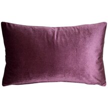 Online Designer Business/Office Aubergine Velvet Lumbar Pillow