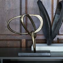 Online Designer Combined Living/Dining Brass Knot Object On Stand