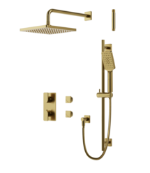 Online Designer Bathroom Square Thermostatic Shower Trim Kit 2-way Shared