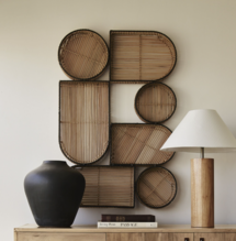 Online Designer Living Room Geo Natural Woven Dimensional Wall Art by Diego Olivero