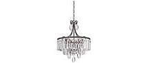 Online Designer Hallway/Entry Luba 20" Wide Bronze Crystal 4-Light Chandelier