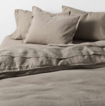 Online Designer Bedroom New Natural European Flax ™-Certified Linen Clay Taupe King Duvet Cover