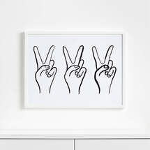 Online Designer Living Room Peace Out Framed wall Art