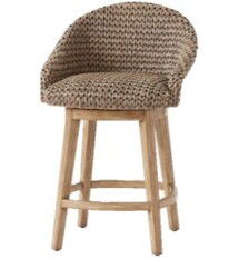 Online Designer Combined Living/Dining Seagrass Bucket Swivel Counter Stool