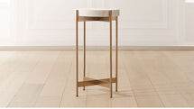 Online Designer Living Room BLOCK WHITE MARBLE PEDESTAL TABLE