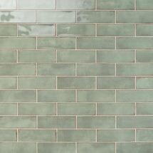 Online Designer Bathroom Los Lunas Green 4x12 Polished Ceramic Subway Wall Tile