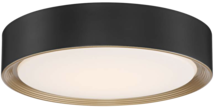 Online Designer Bedroom Access Malaga 15 3/4" Wide Matte Black Modern Round LED Ceiling Light