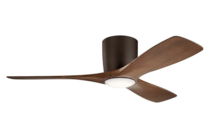 Online Designer Bedroom 48" Kichler Volos Satin Bronze LED Ceiling Fan with Walnut Blades
